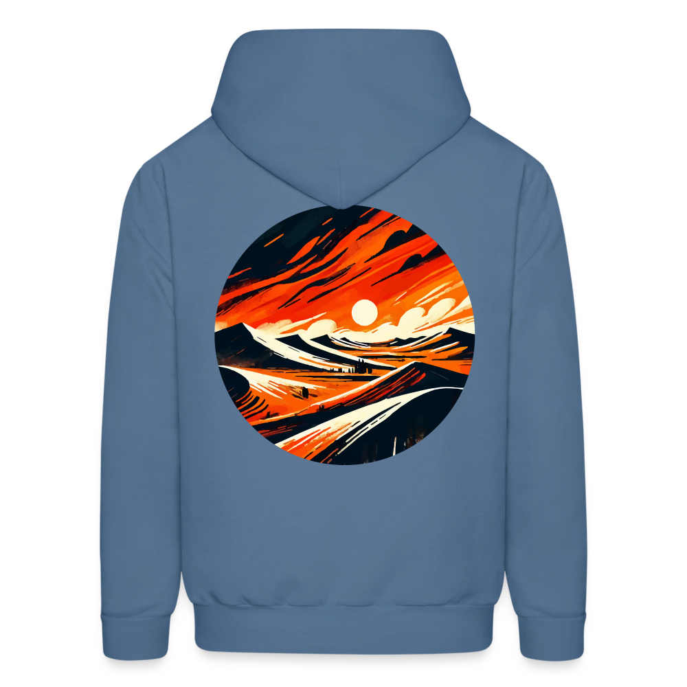 Men's Desert Dunes Graphic Hoodie with Logo - denim blue