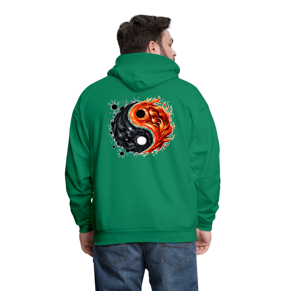 Men's Official Ink and Ember  Yin and Yang Hoodie with Logo - kelly green