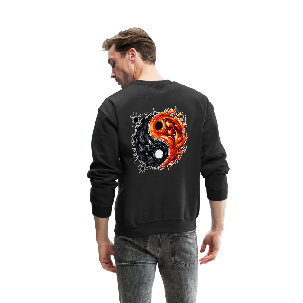 Official Yin and Yang Ink and Ember Company Crewneck Sweatshirt with Logo - black