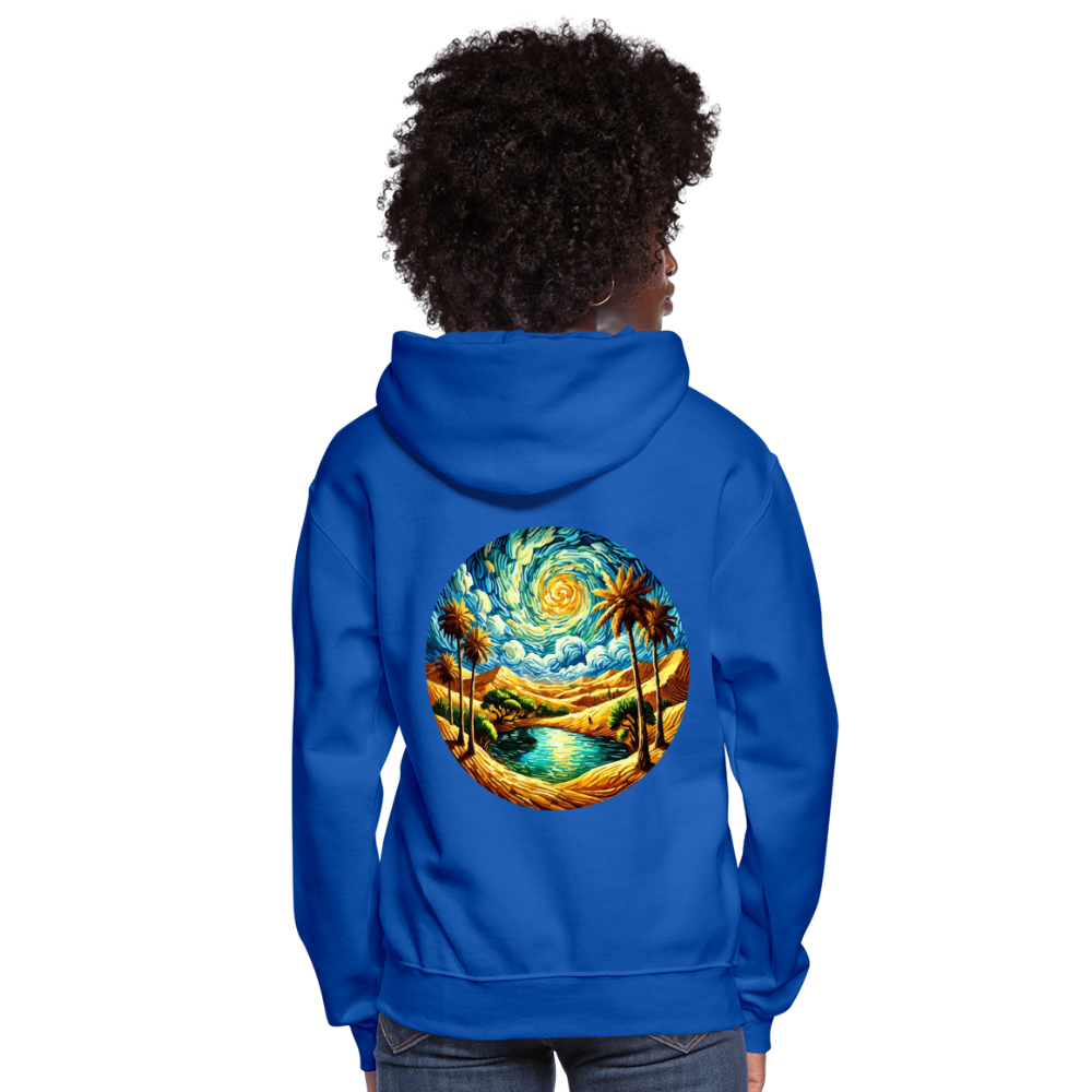 Women's Desert Oasis Graphic Hoodie with Logo - royal blue