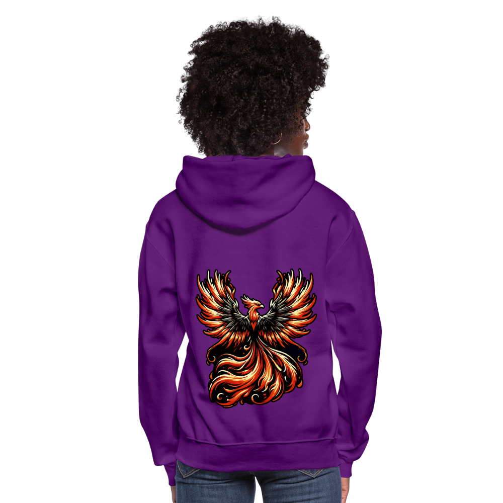 Women's Phoenix Graphic Hoodie with Logo - purple