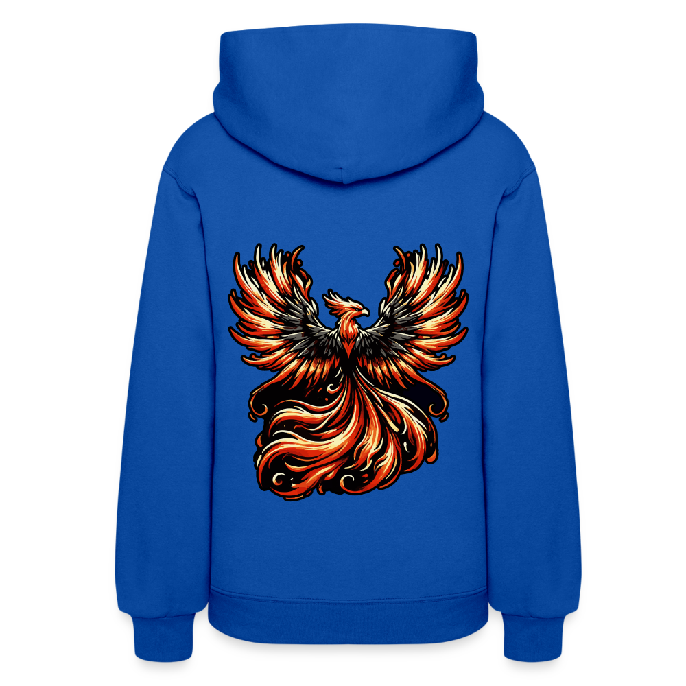 Women's Phoenix Graphic Hoodie with Logo - royal blue