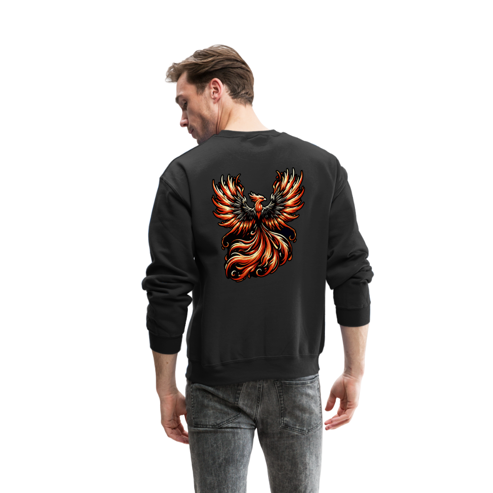 Phoenix Graphic Crewneck Sweatshirt with Logo - black