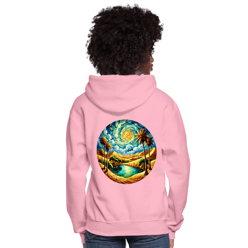 Women's Desert Oasis Graphic Hoodie with Logo - classic pink