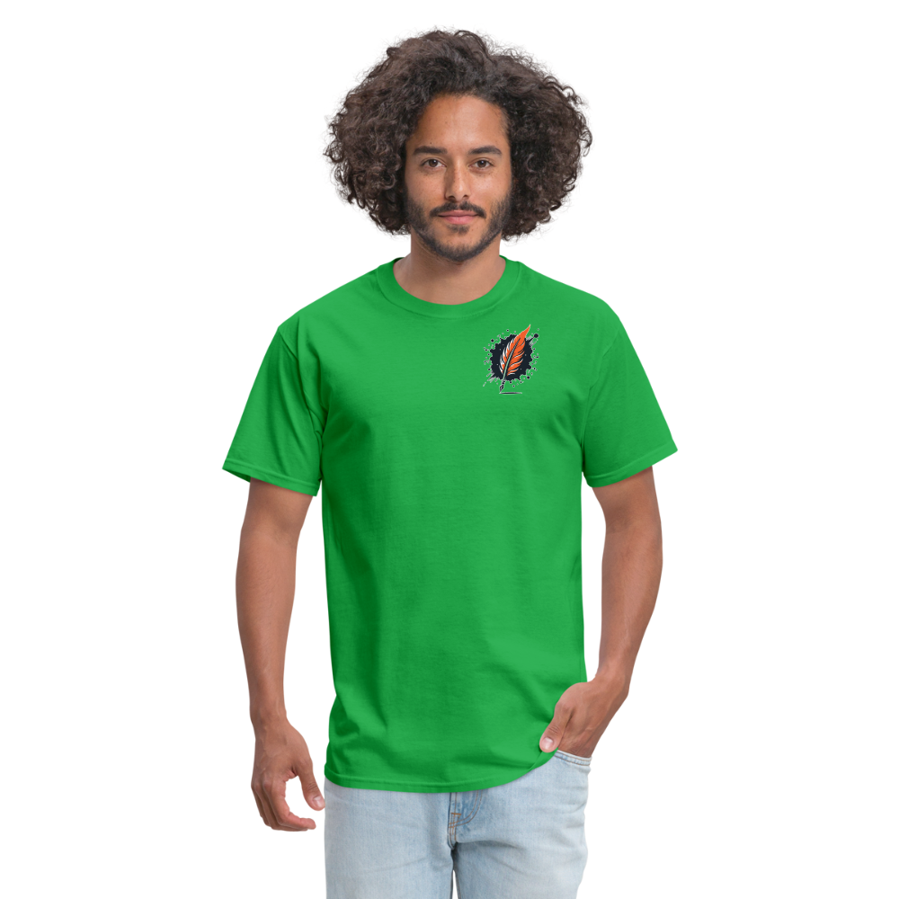 Official Yin and Yang Ink and Ember Unisex Classic T-Shirt with Logo - bright green