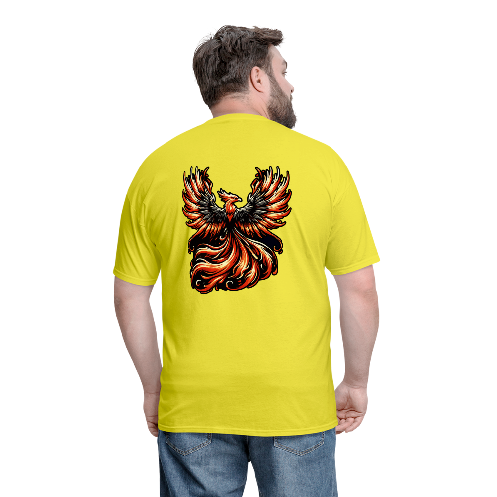 Phoenix Graphic Unisex Classic T-Shirt with Logo - yellow