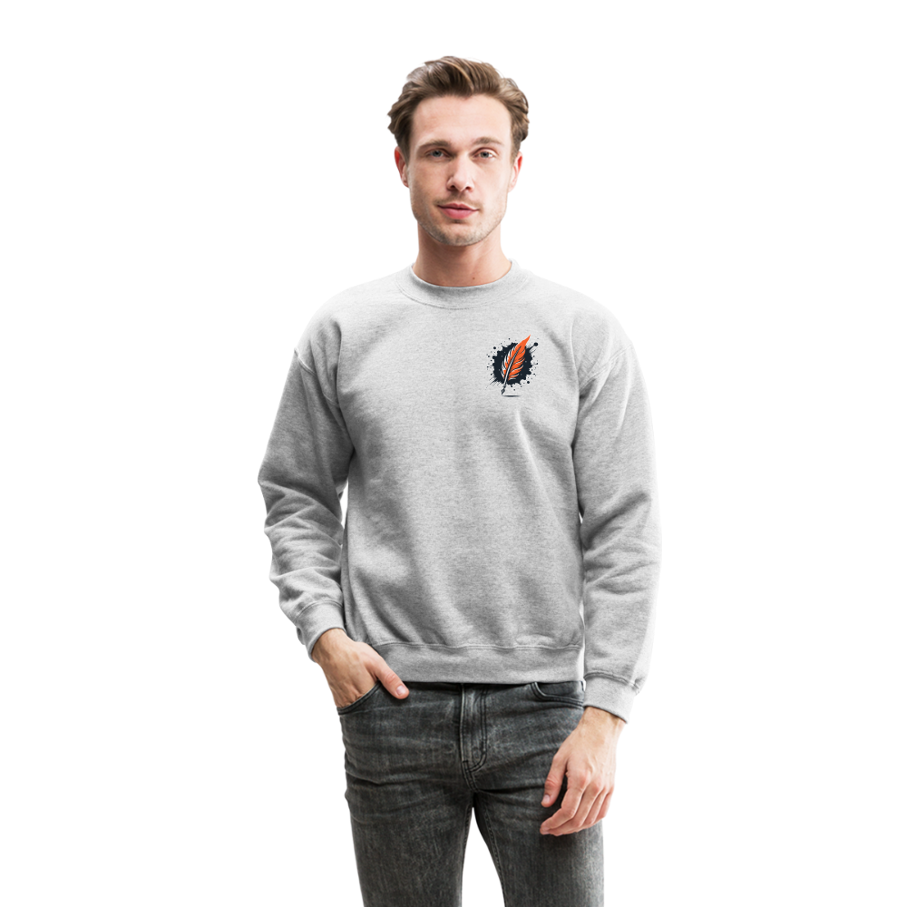 Australian Shepherd in Prairie Crewneck Sweatshirt with Logo - heather gray