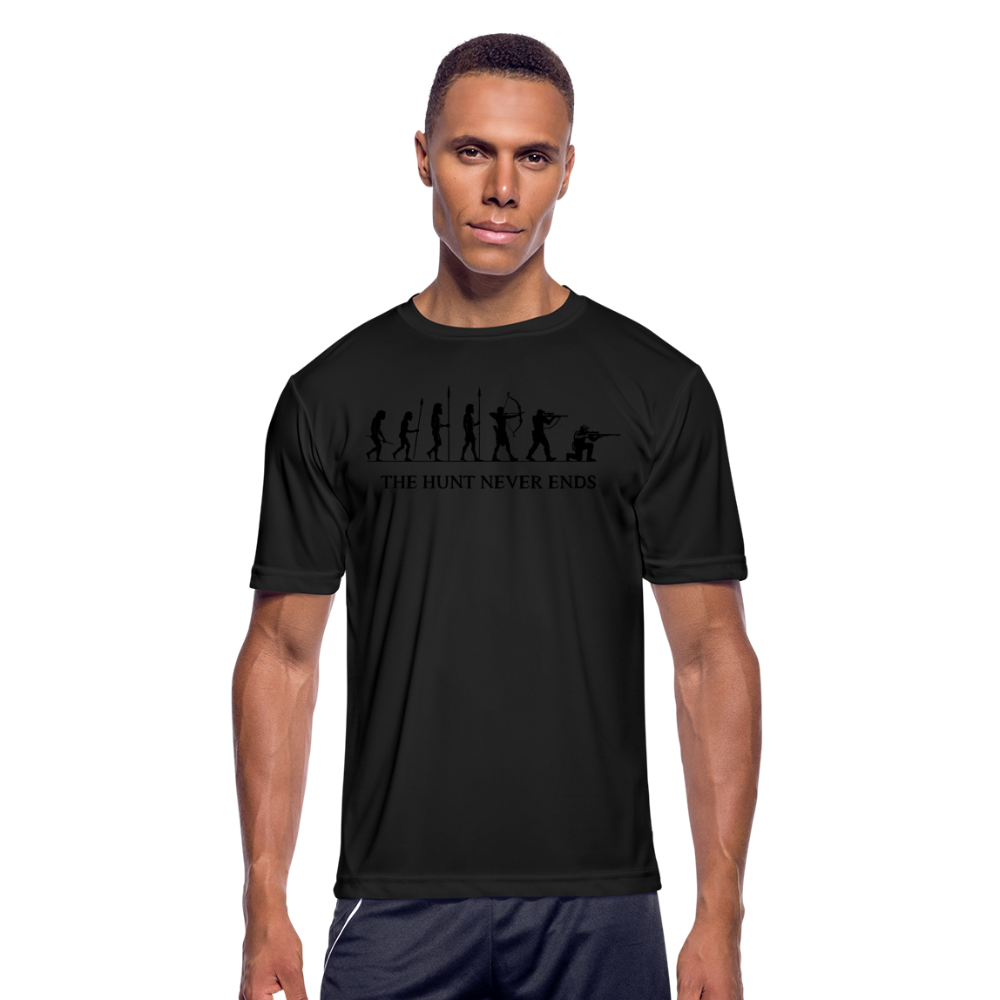 A Hunter's Evolution Moisture Wicking Performance T-Shirt with Logo - black