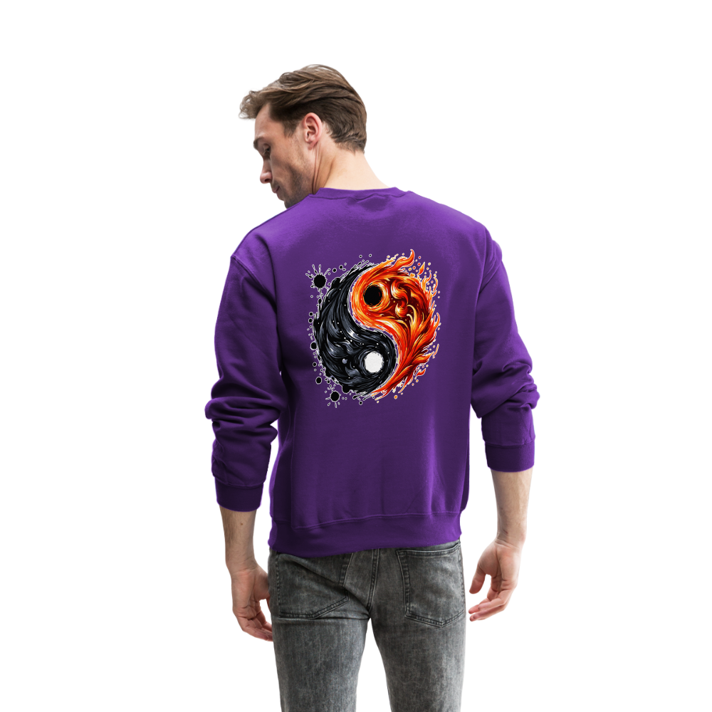 Official Yin and Yang Ink and Ember Company Crewneck Sweatshirt with Logo - purple