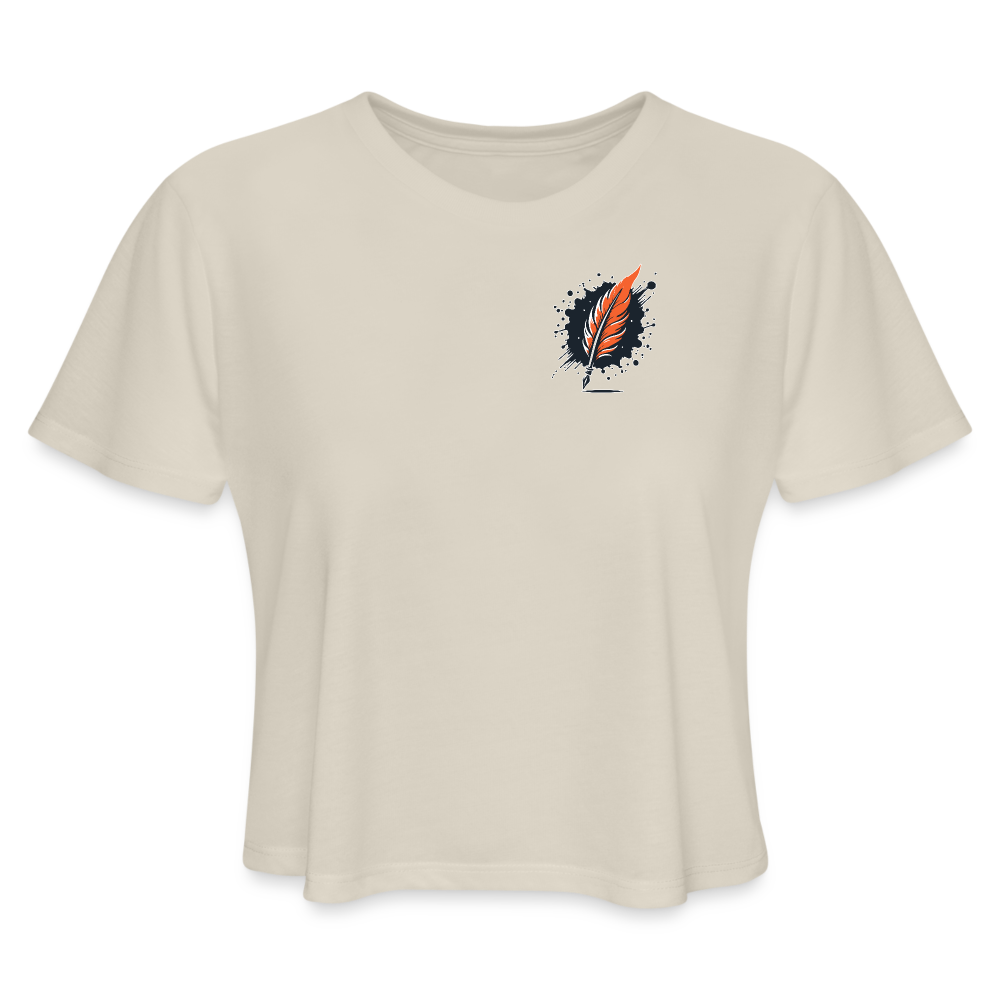 Women's Phoenix Graphic Cropped T-Shirt with Logo - dust