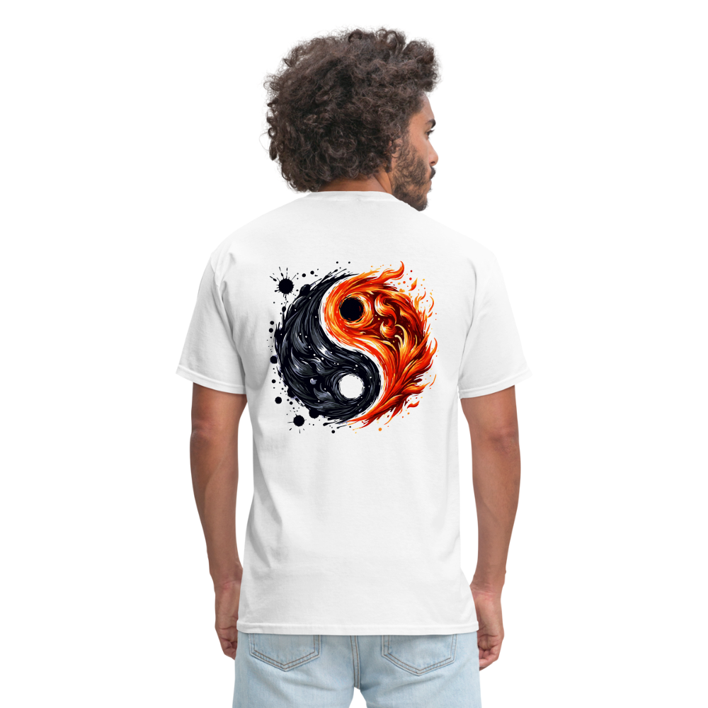 Official Yin and Yang Ink and Ember Unisex Classic T-Shirt with Logo - white