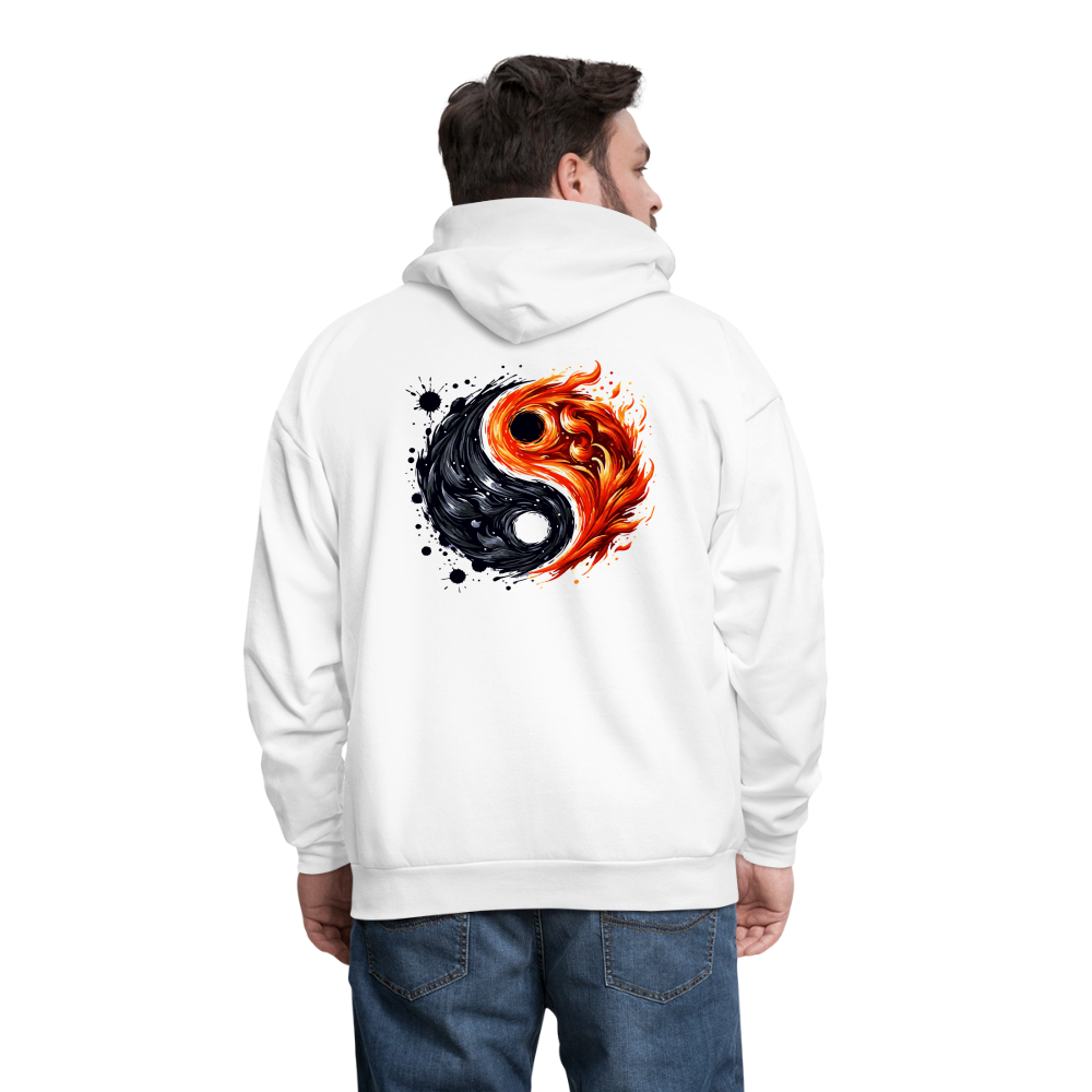 Men's Official Ink and Ember  Yin and Yang Hoodie with Logo - white