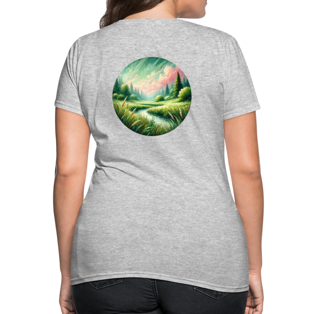 Women's Meadow Graphic T-Shirt with Logo - heather gray