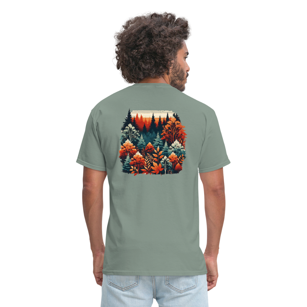 Autumn Leaves: Unisex Classic T-Shirt - sage