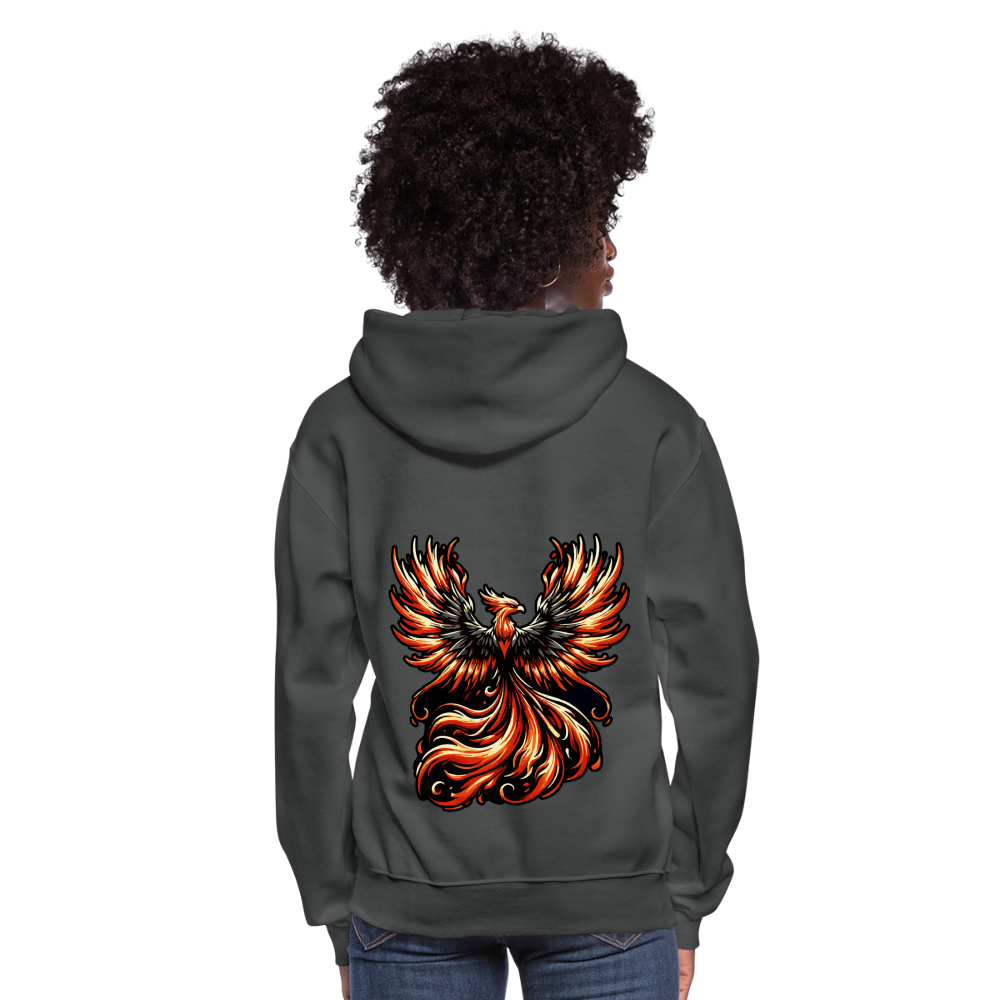 Women's Phoenix Graphic Hoodie with Logo - asphalt