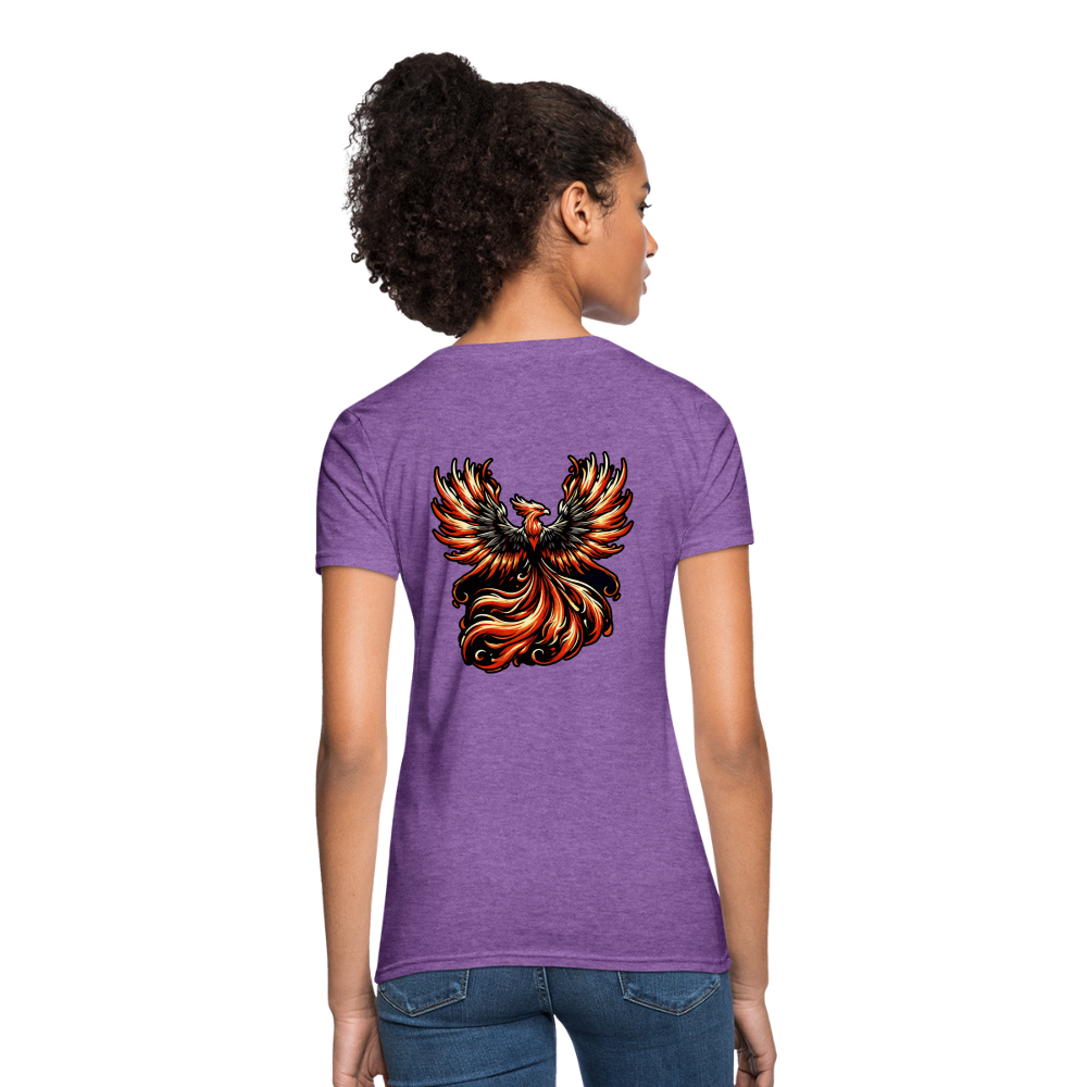 Women's Phoenix Graphic T-Shirt with Logo - purple heather