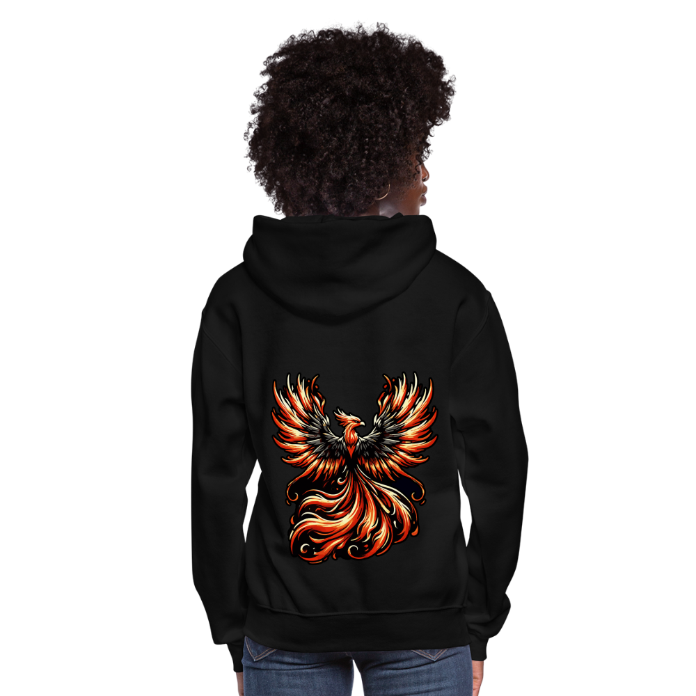 Women's Phoenix Graphic Hoodie with Logo - black