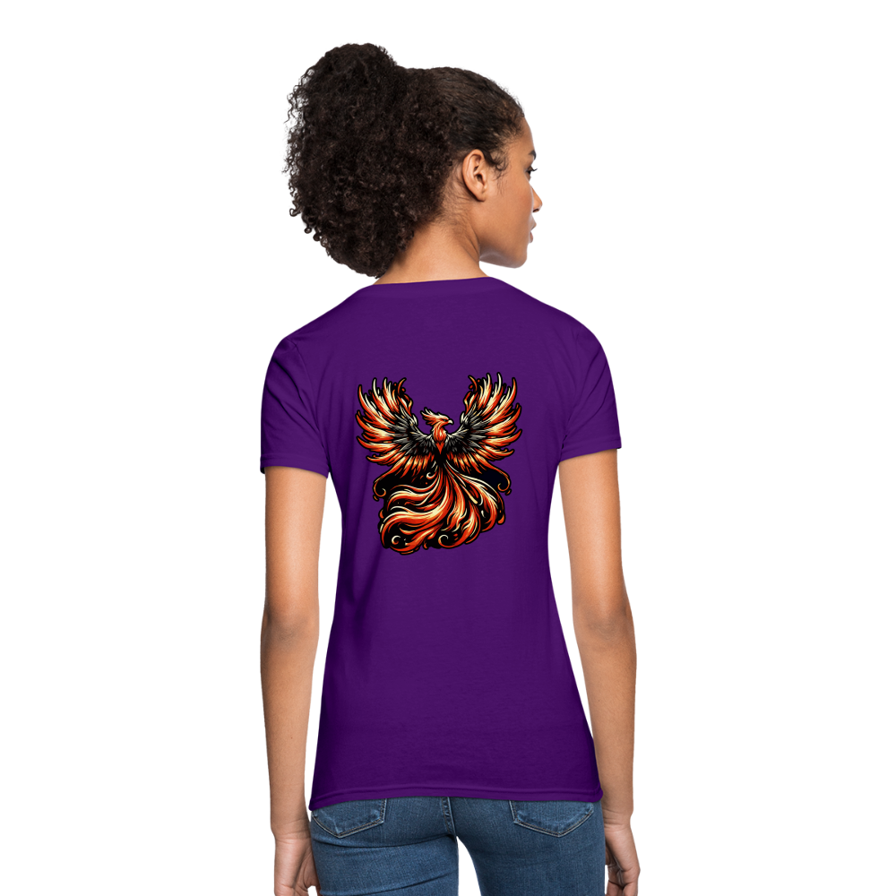 Women's Phoenix Graphic T-Shirt with Logo - purple