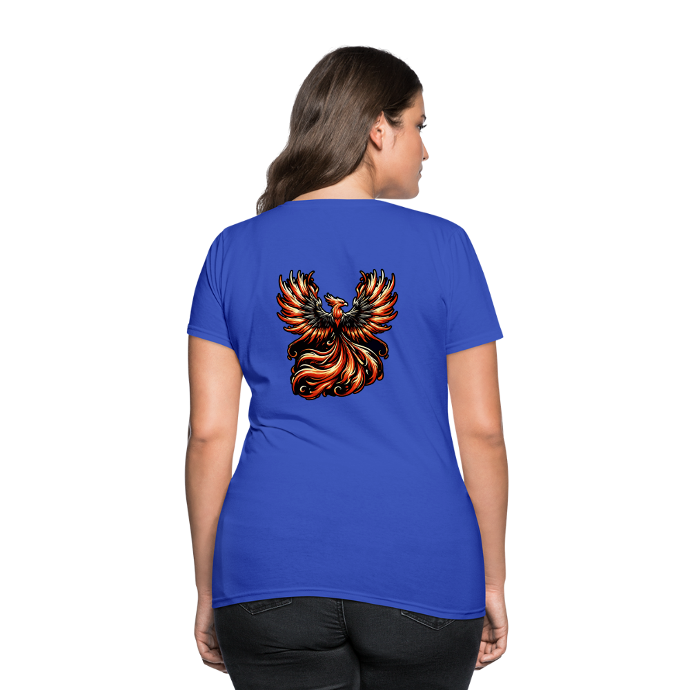 Women's Phoenix Graphic T-Shirt with Logo - royal blue