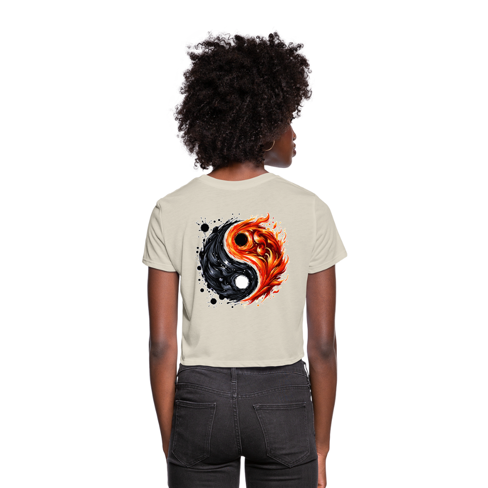 Women's Official Ink and Ember  Yin and Yang Cropped T-Shirt with Logo - dust