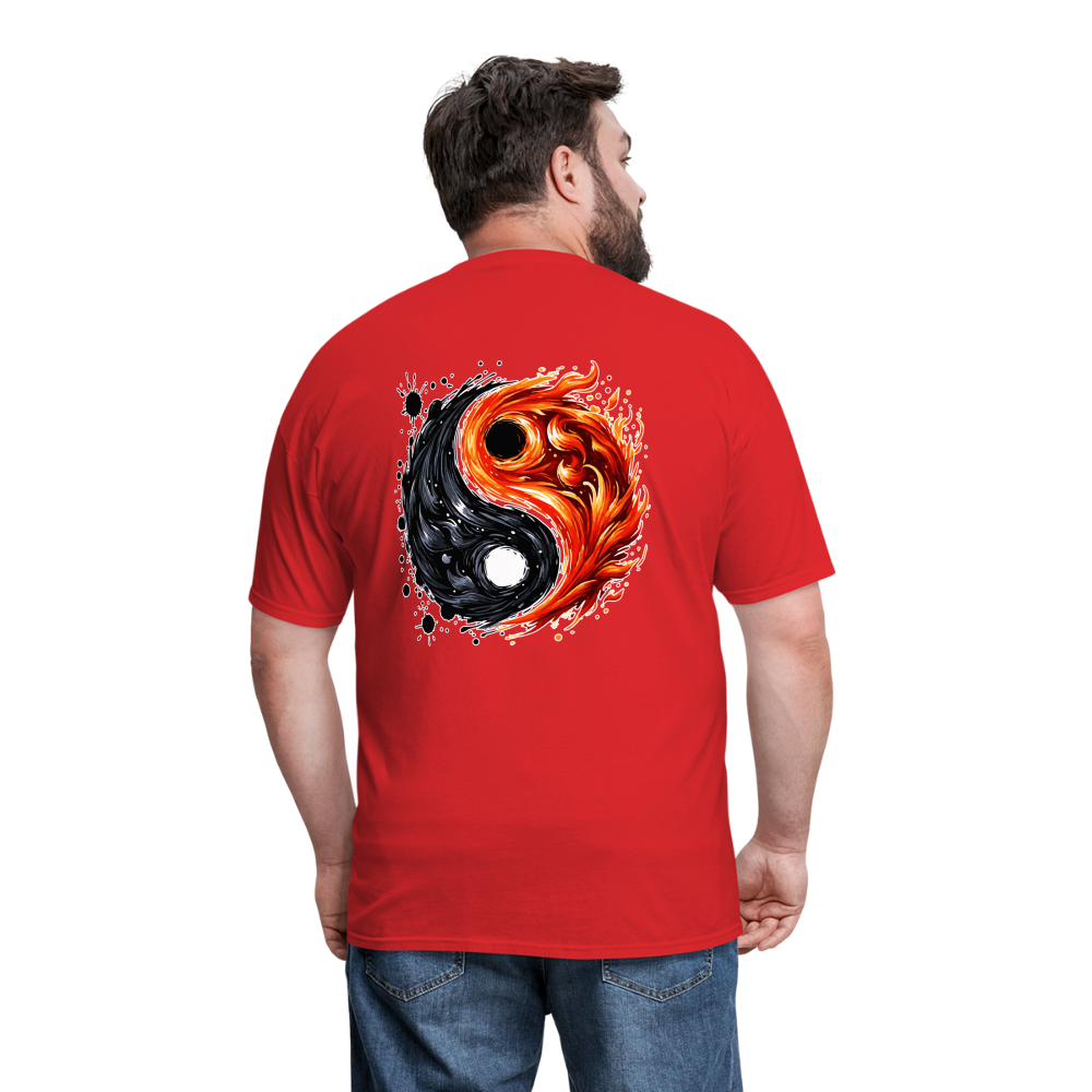 Official Yin and Yang Ink and Ember Unisex Classic T-Shirt with Logo - red