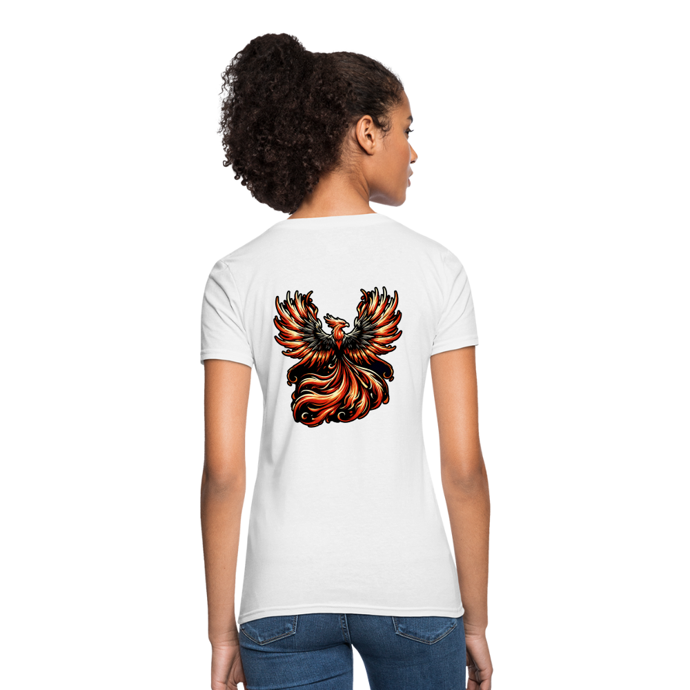 Women's Phoenix Graphic T-Shirt with Logo - white