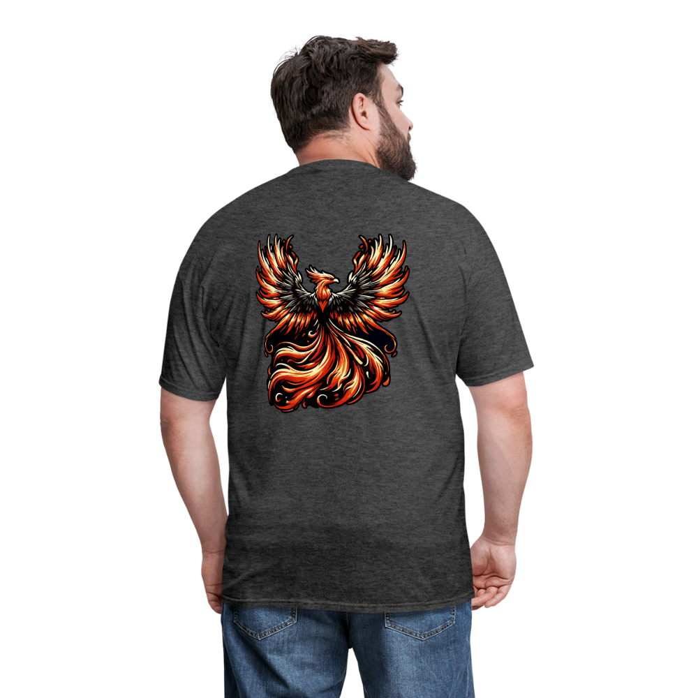 Phoenix Graphic Unisex Classic T-Shirt with Logo - heather black