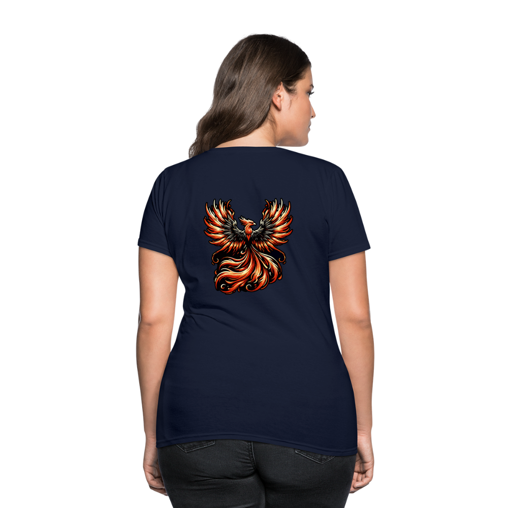 Women's Phoenix Graphic T-Shirt with Logo - navy