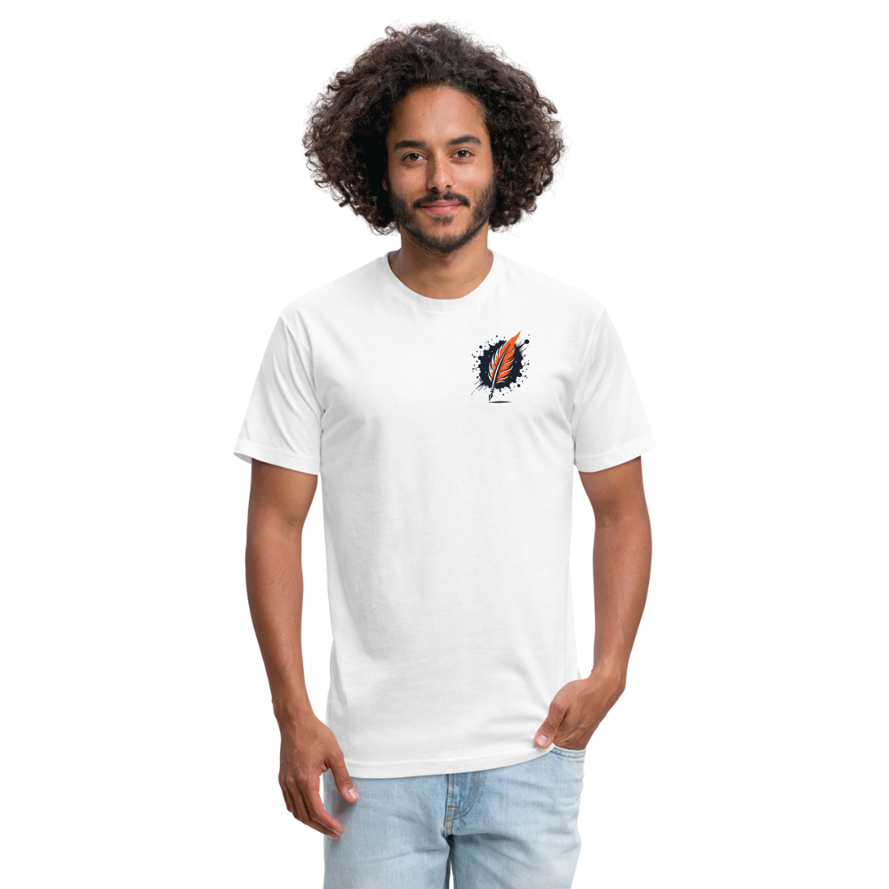 Phoenix Graphic Unisex Fitted Cotton/Poly T-Shirt with Logo - white