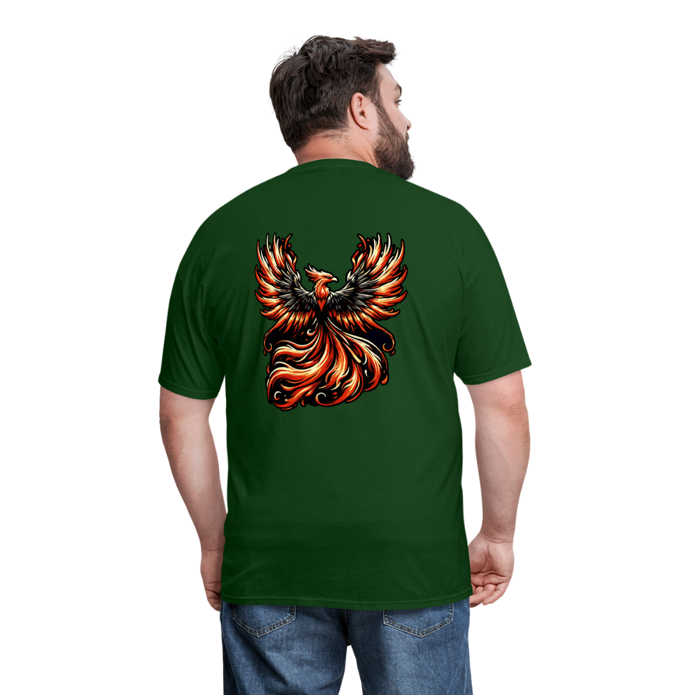 Phoenix Graphic Unisex Classic T-Shirt with Logo - forest green