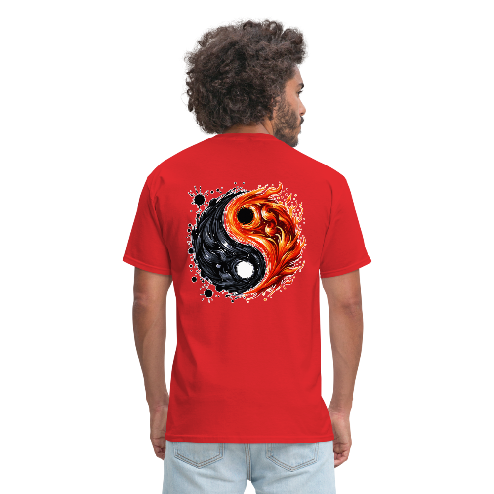 Official Yin and Yang Ink and Ember Unisex Classic T-Shirt with Logo - red