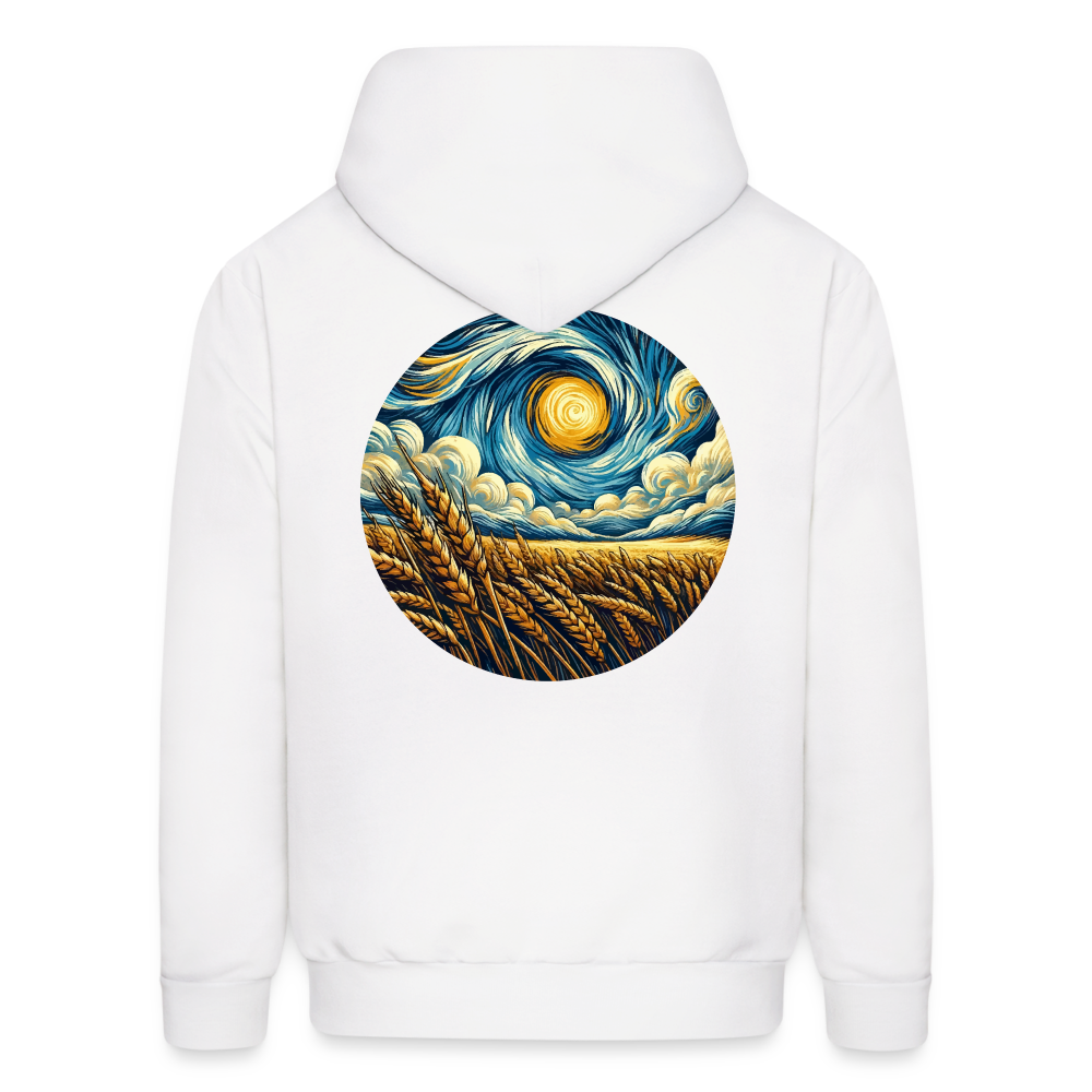 Men's Wheat Field Graphic Hoodie with Logo - white