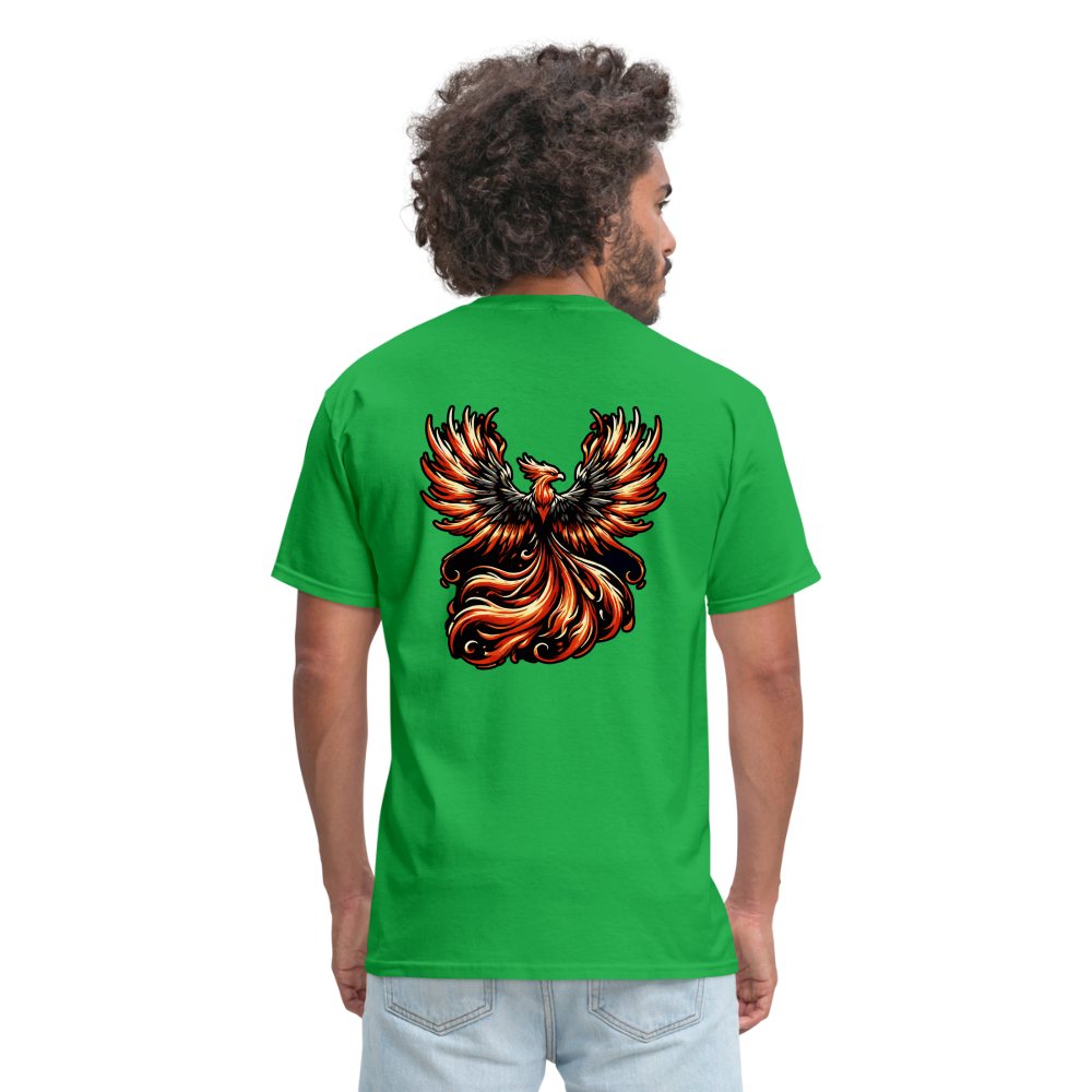 Phoenix Graphic Unisex Classic T-Shirt with Logo - bright green