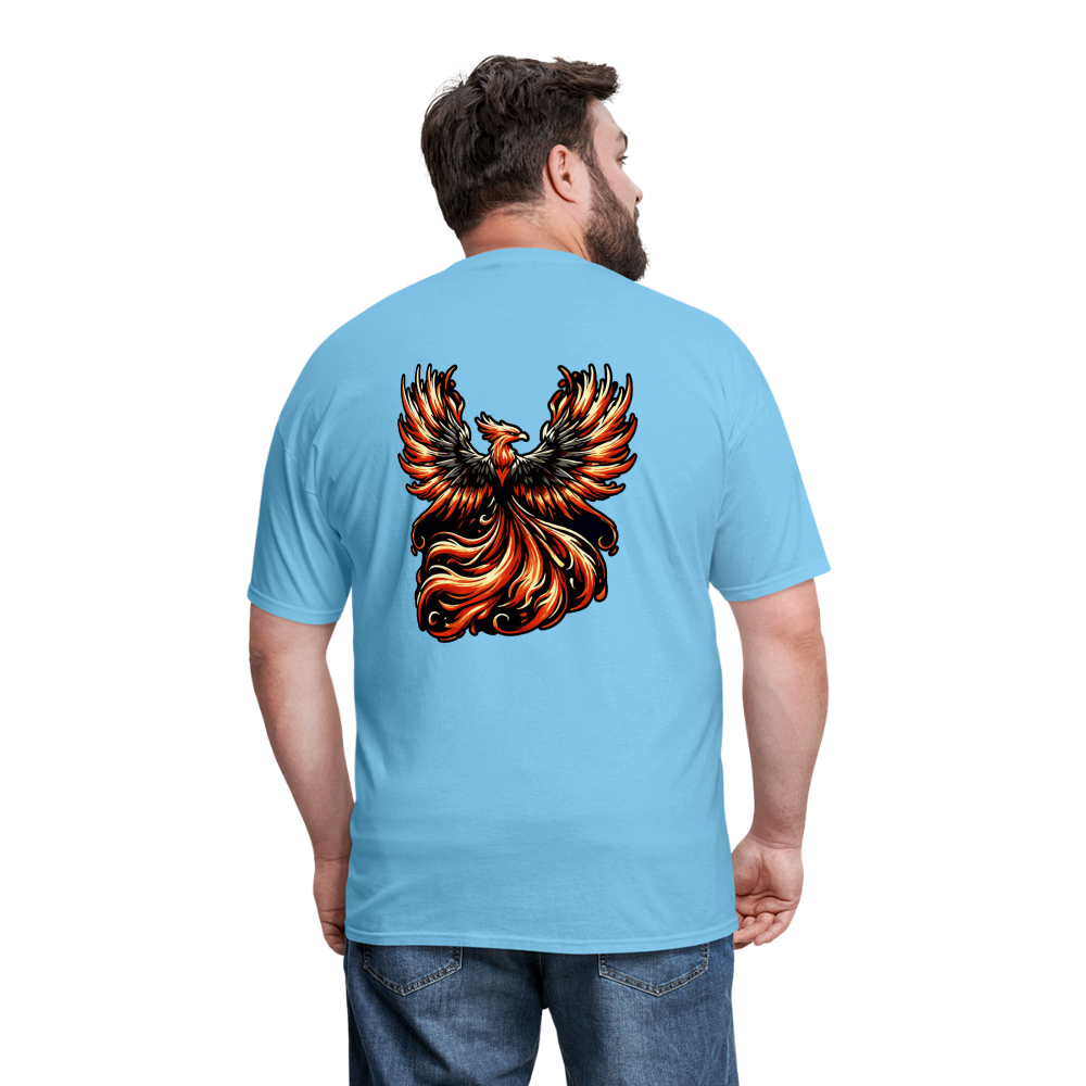 Phoenix Graphic Unisex Classic T-Shirt with Logo - aquatic blue