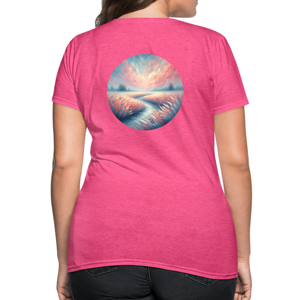 Women's River Meadow Graphic T-Shirt with Logo - heather pink