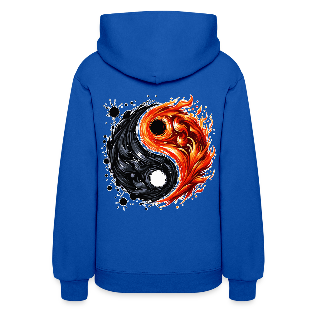 Women's Official Ink and Ember  Yin and Yang Hoodie with Logo - royal blue