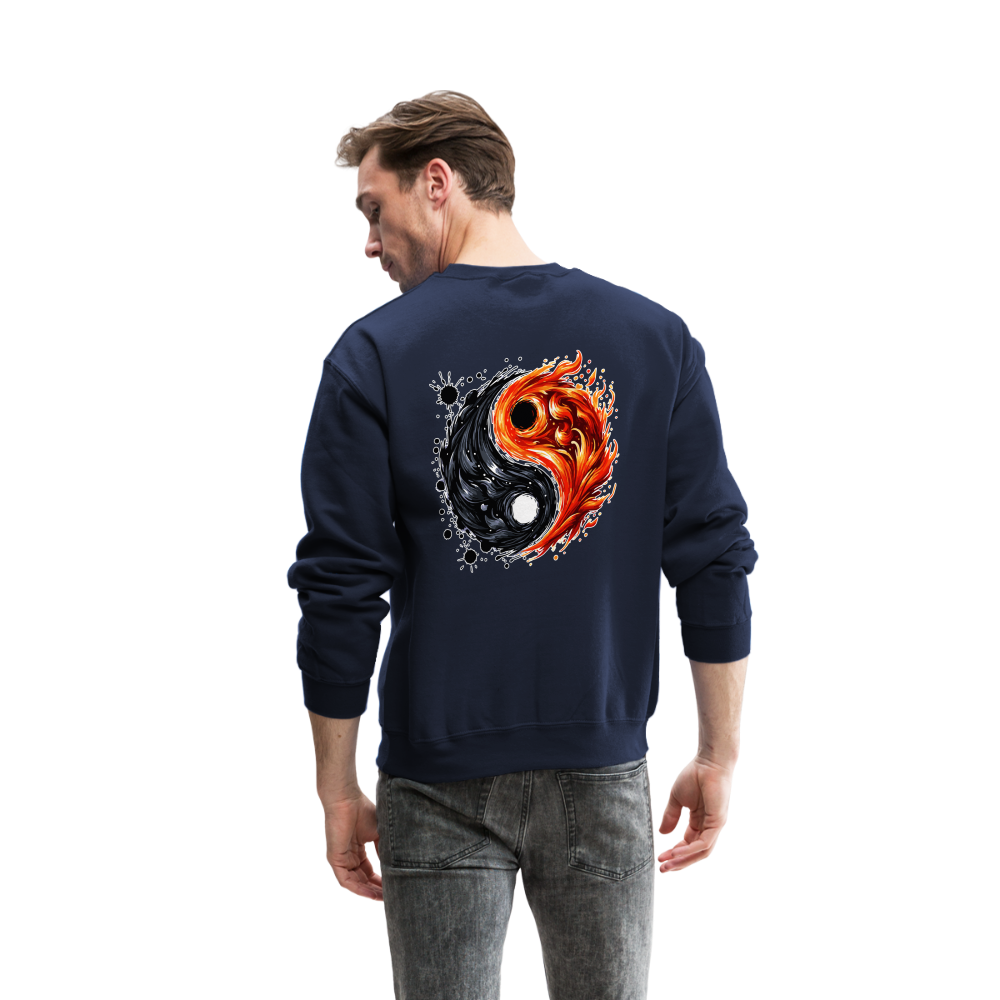 Official Yin and Yang Ink and Ember Company Crewneck Sweatshirt with Logo - navy