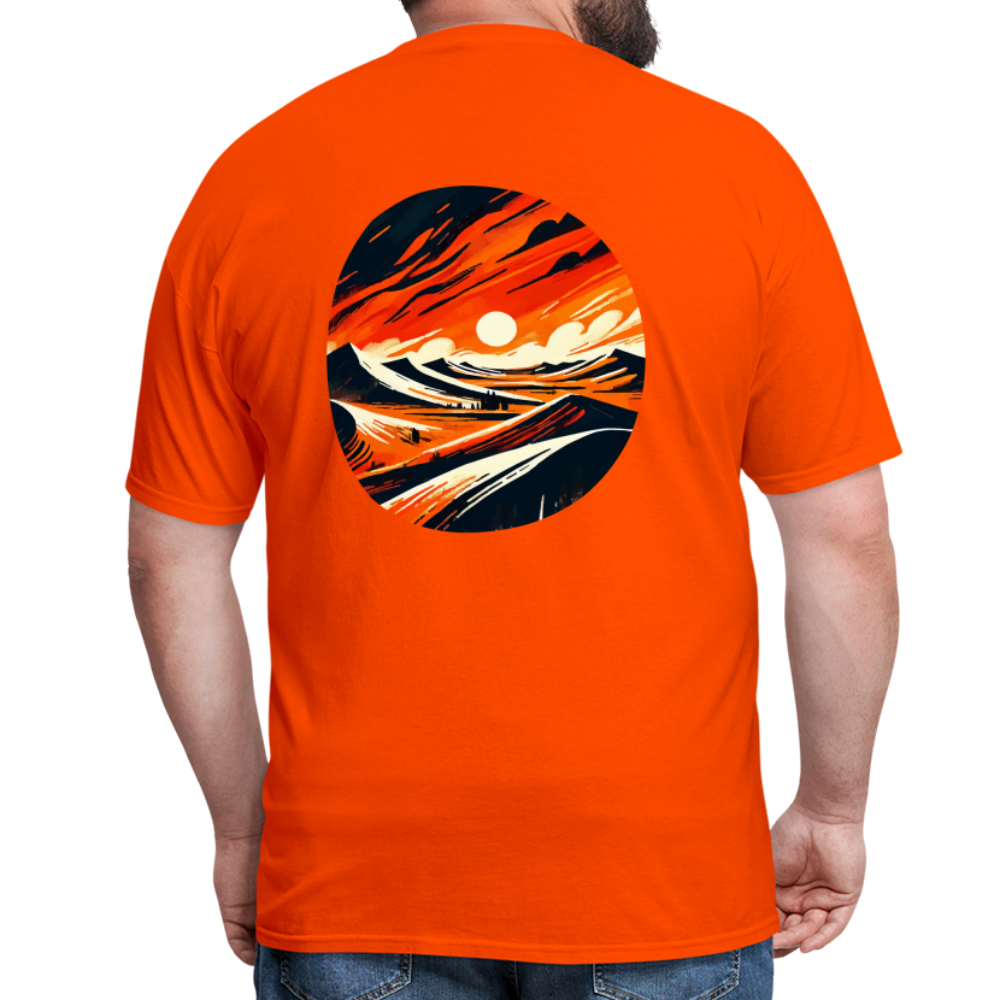 Desert Dunes Unisex Classic T-Shirt with Logo - orange