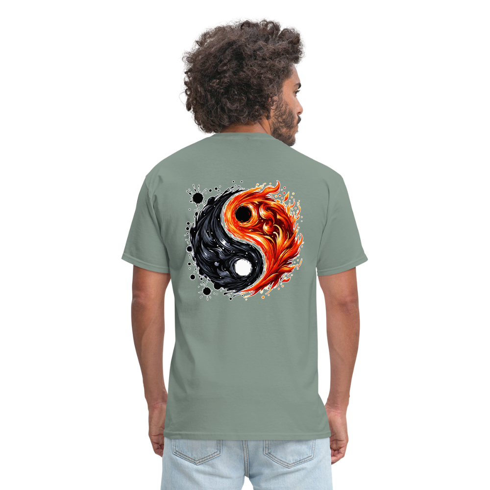 Official Yin and Yang Ink and Ember Unisex Classic T-Shirt with Logo - sage