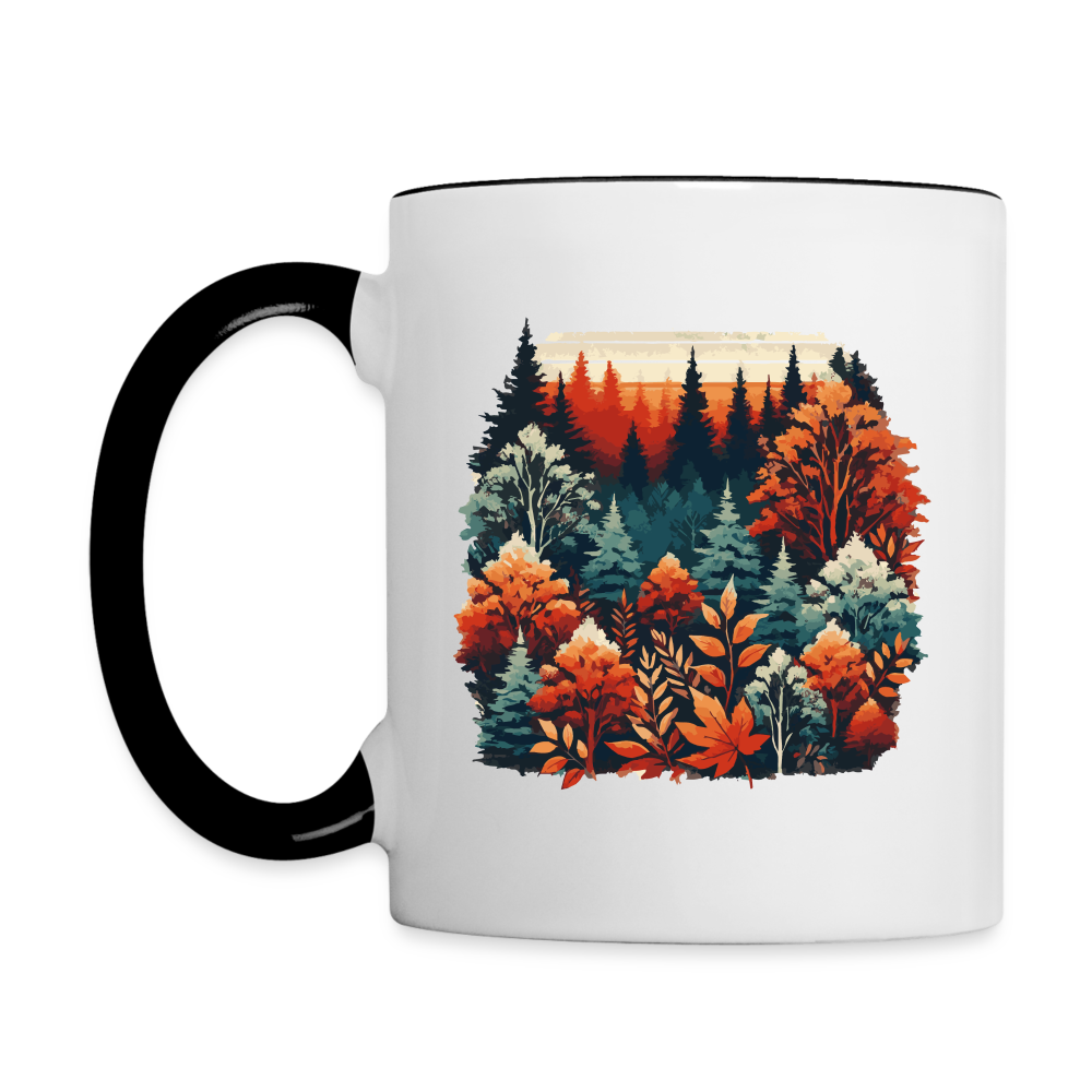 Autumn Leaves: Contrast Mug - white/black