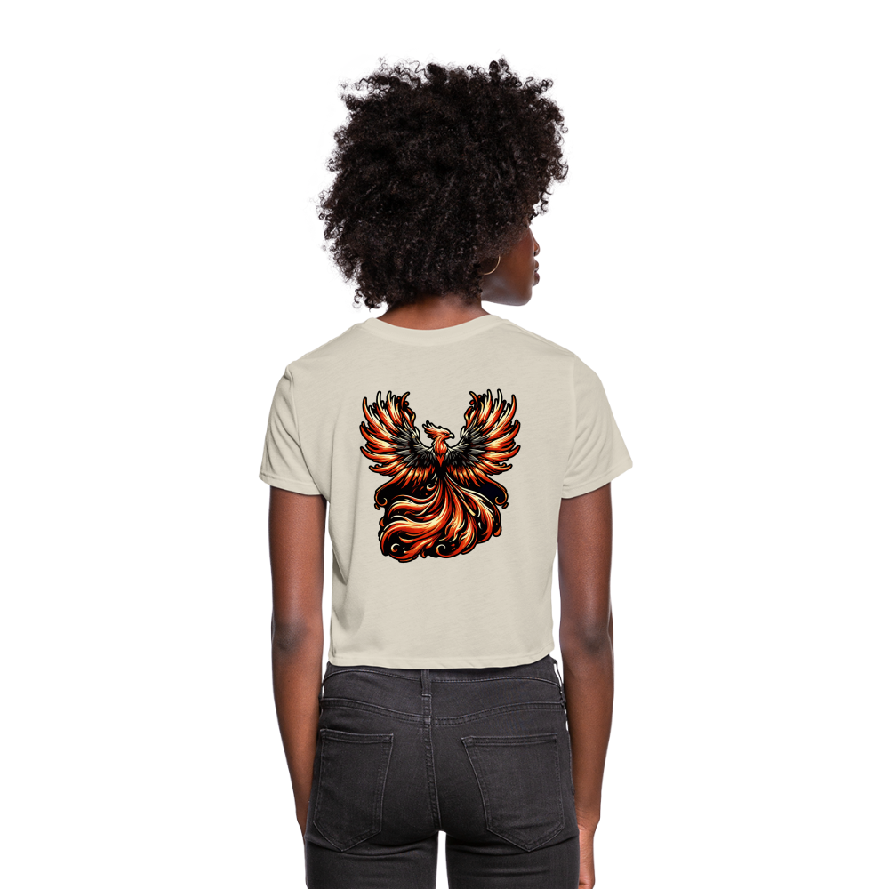 Women's Phoenix Graphic Cropped T-Shirt with Logo - dust