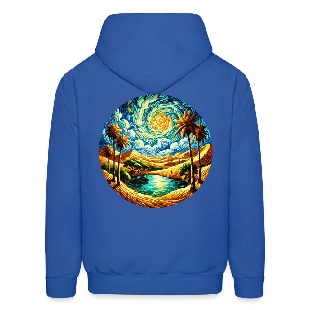 Men's Desert Oasis Graphic Hoodie with Logo - royal blue