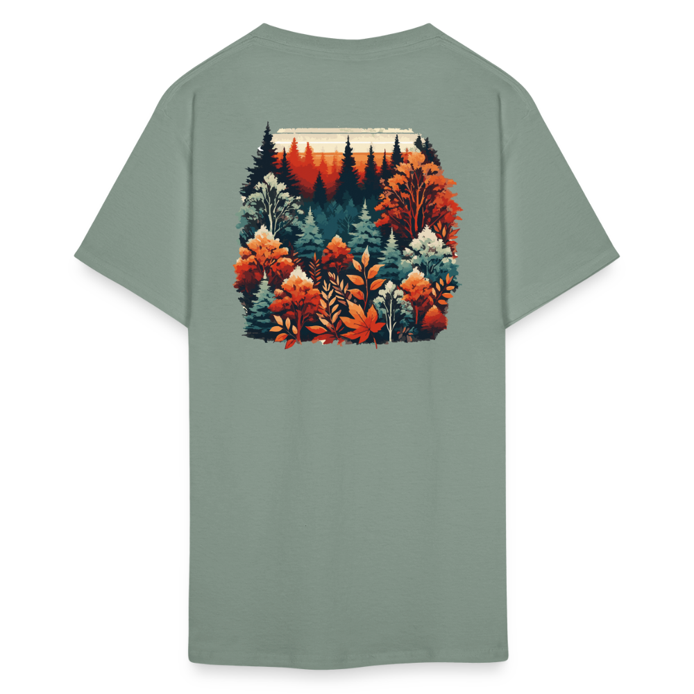 Autumn Leaves: Unisex Classic T-Shirt - sage