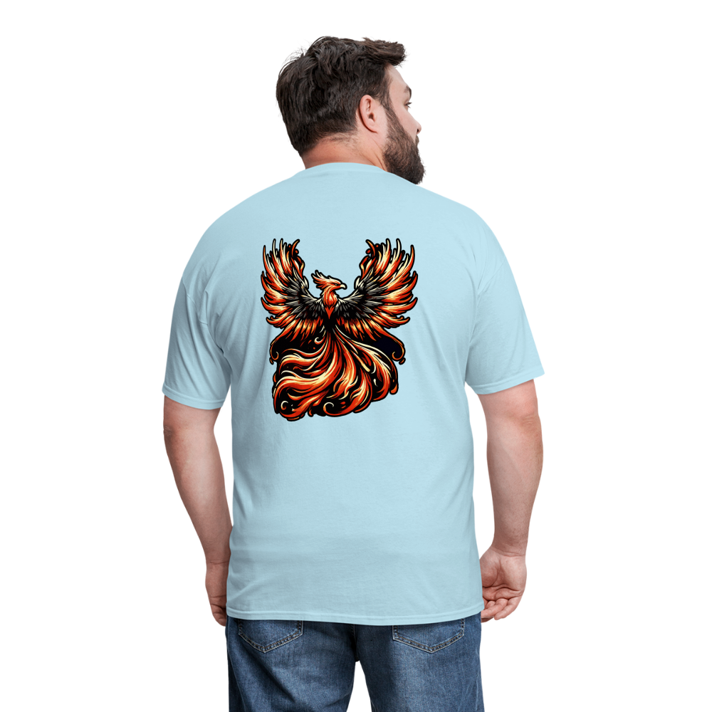 Phoenix Graphic Unisex Classic T-Shirt with Logo - powder blue