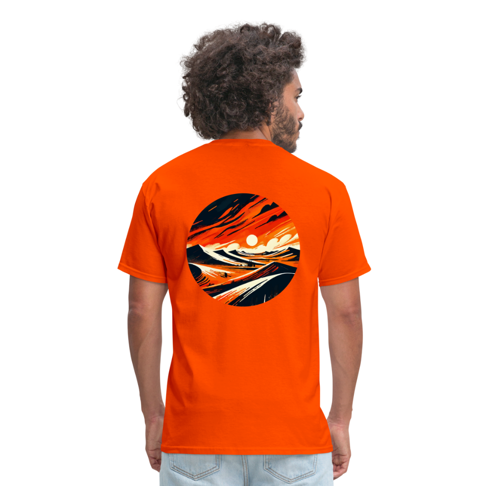 Desert Dunes Unisex Classic T-Shirt with Logo - orange