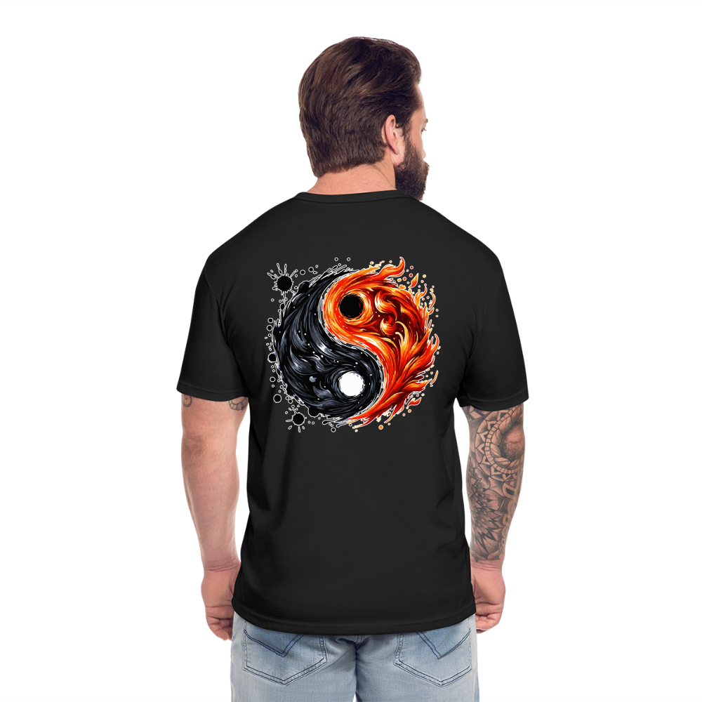 Official Ink and Ember  Yin and Yang Unisex Fitted Cotton/Poly T-Shirt with Logo - black