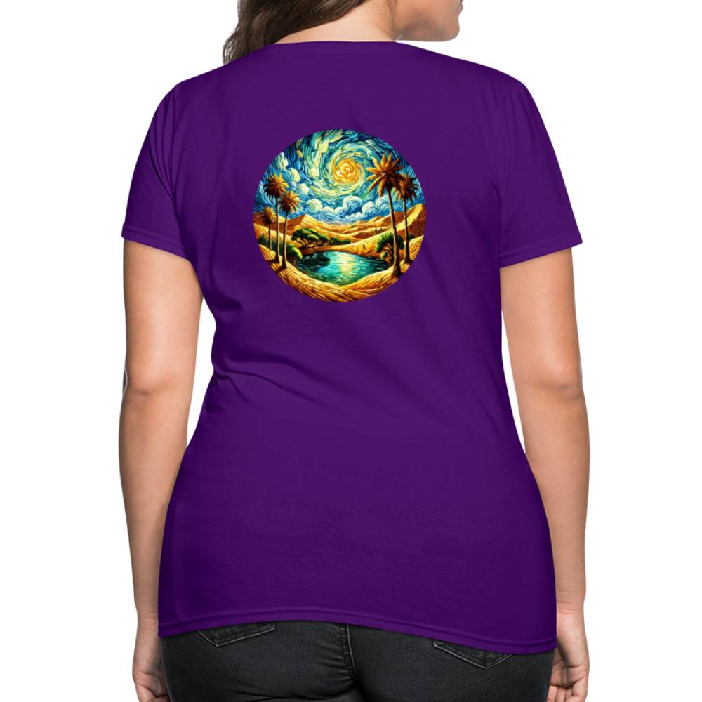 Women's Desert Oasis T-Shirt with Logo - purple