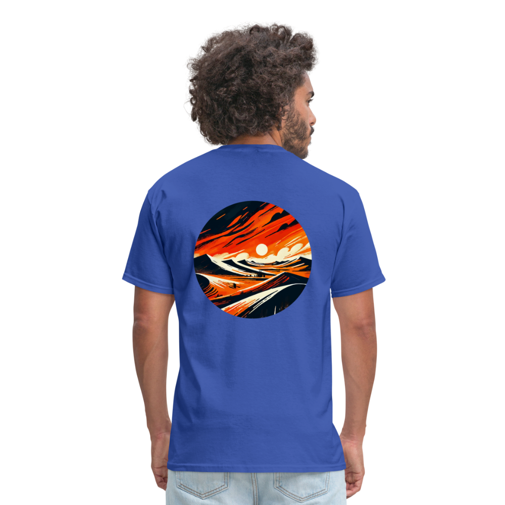 Desert Dunes Unisex Classic T-Shirt with Logo - royal blue