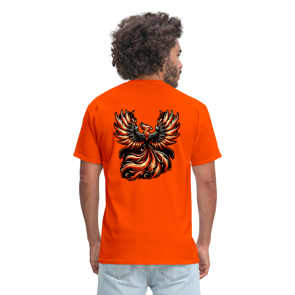 Phoenix Graphic Unisex Classic T-Shirt with Logo - orange