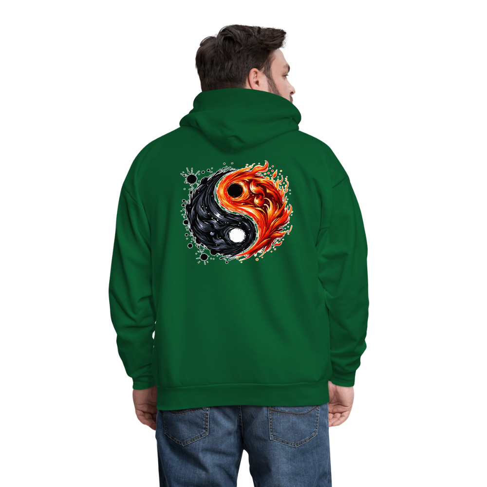 Men's Official Ink and Ember  Yin and Yang Hoodie with Logo - forest green